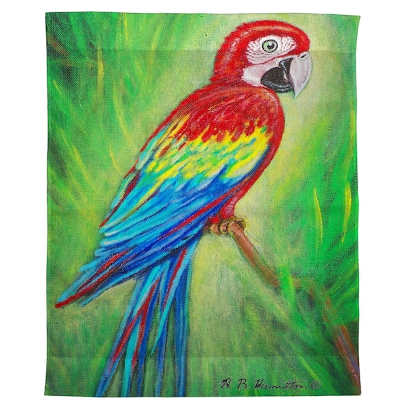 Betsy Drake 24 x 30 in. Red Macaw Outdoor Wall Hanging - TP033
