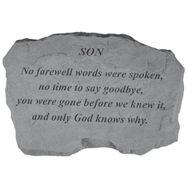 Kay Berry Inc Kay Berry- Inc. 99820 Son-No Farewell Words Were Spoken - Memorial - 16 Inches x 10.5 Inches x 1.5 Inches - 99820