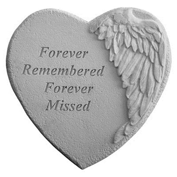 Kay Berry Kay Berry 08907 Winged Heart Memorial Stone - Forever Remembered - 8907