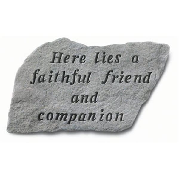 Kay Berry Inc Kay Berry- Inc. 67720 Here Lies A Faithful Friend And Companion - Memorial - 14.5 Inches x 9.5 Inches - 67720