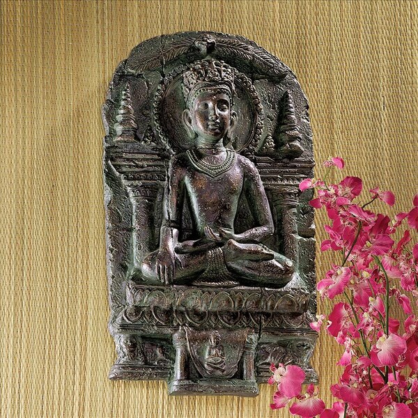 Design Toscano Earth Witness Buddha Wall Sculpture - EU1004