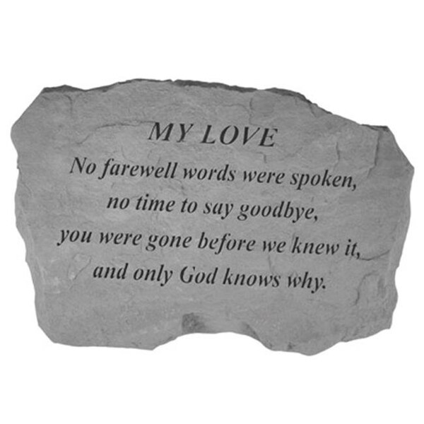 Kay Berry Inc Kay Berry- Inc. 98520 My Love-No Farewell Words Were Spoken - Memorial - 16 Inches x 10.5 Inches x 1.5 Inches - 98520