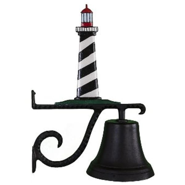 Swivel Cast Bell With Natural Color Cape Cod Cottage Lighthouse Ornament - SW763469