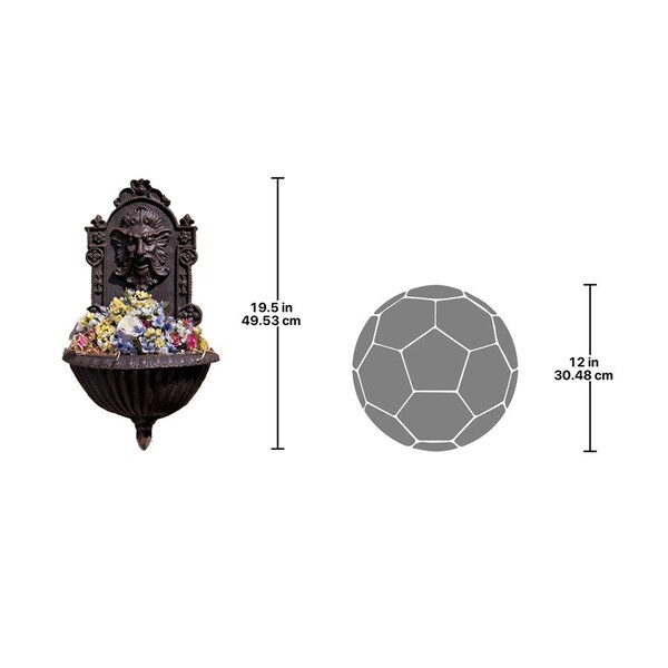 Design Toscano Greenman Sculptural Garden Wall Font - SP1285