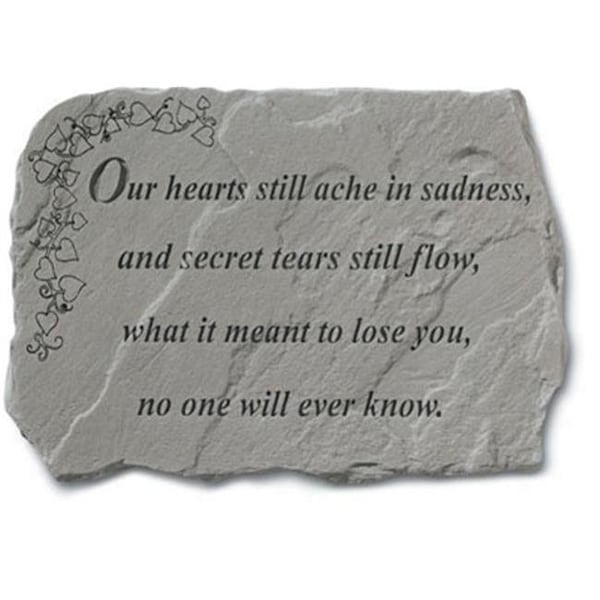 Kay Berry Inc Kay Berry- Inc. 91820 Our Hearts Still Ache - Memorial 18 Inches x 13 Inches - 91820