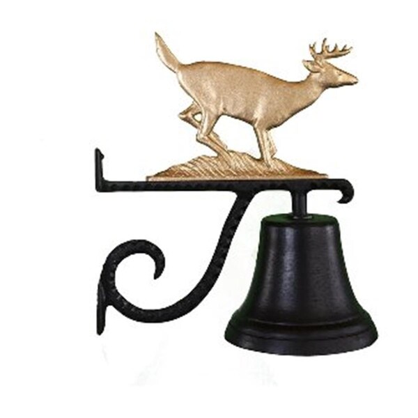 Swivel Cast Bell With Gold Bronze Buck Ornament - SW913589