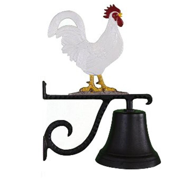 Swivel Cast Bell With Natural Color Rooster Ornament - SW749505