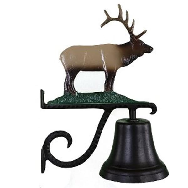 Swivel Cast Bell With Natural Color Elk Ornament - SW954960