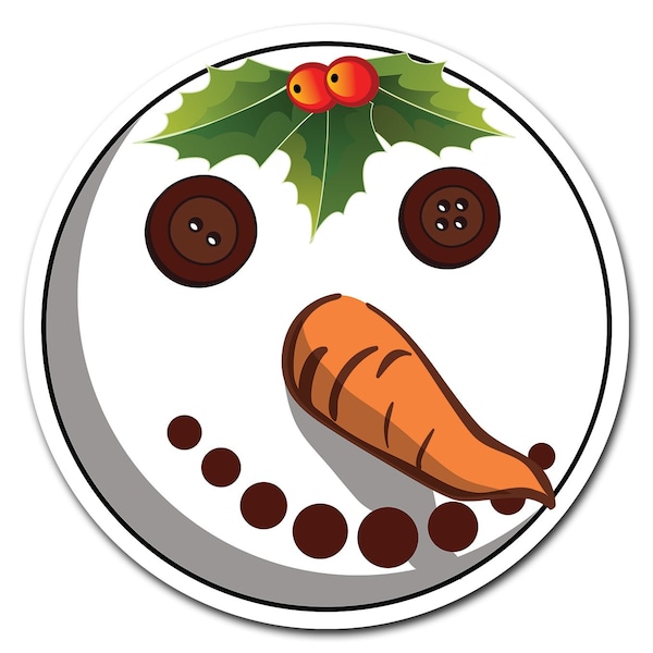 Signmission Corrugated Plastic Sign With Stakes 16in Circular-Snowman - C-16-CIR-WS-SNOWMAN