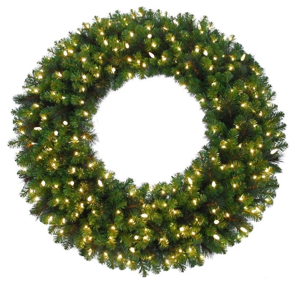 Celebrations Celebrations Platinum 26 in. D LED Prelit Warm White Mixed Pine Wreath - MPWR26WAC6WWA