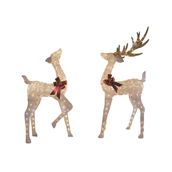 Celebrations Celebrations LED Warm White Buck/Doe 6 ft. Yard Decor - 20DH1217S