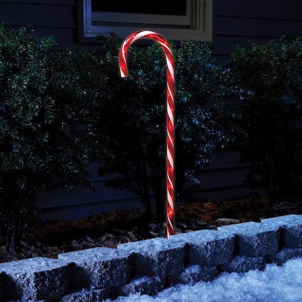 Celebrations Celebrations Clear Lighted Candy Cane 27 in. Pathway Decor - 21254-71