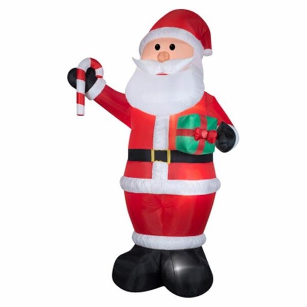 Gemmy Industries Gemmy Industries 222417 12 in. Christmas Inflatable Santa with Gift - 222417