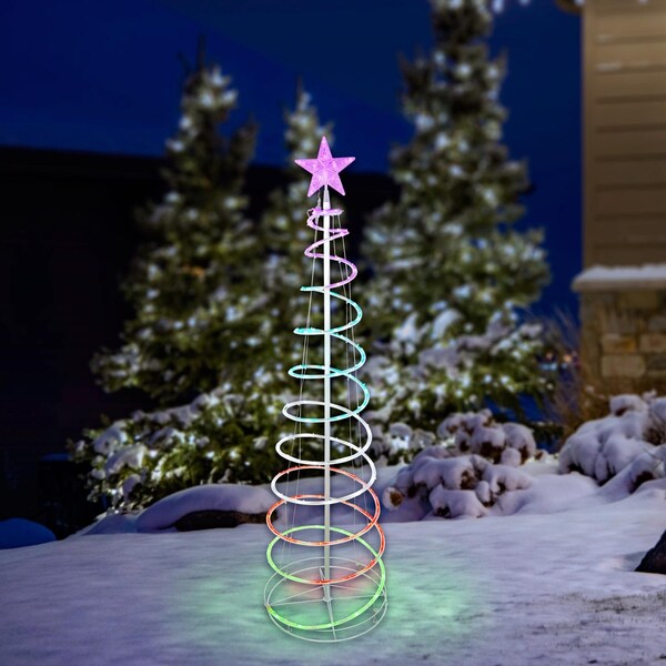 Living Accents Celebrations LED Multi Spiral 5 ft. Yard Decor - RGB5ODTS120A