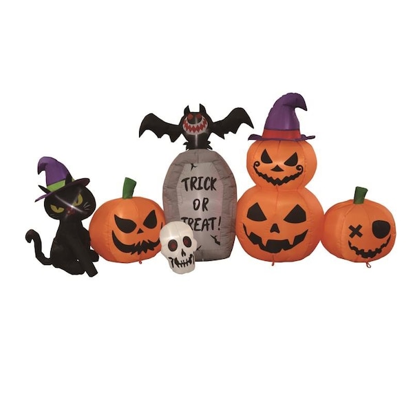 Celebrations Celebrations 4 ft. Prelit Pumkin Family Inflatable - CHH21347-240