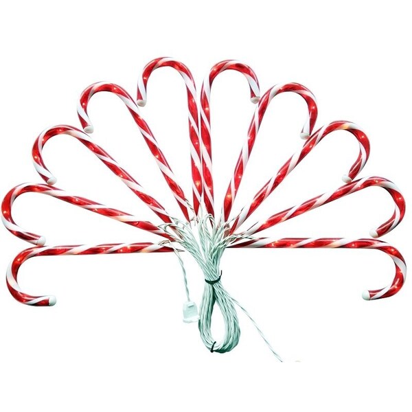 Santas Forest Candy Cane Lawn Stake, 125 V, 10 W, 100Lamp, White Light, 4200 hr Average Life - 60503