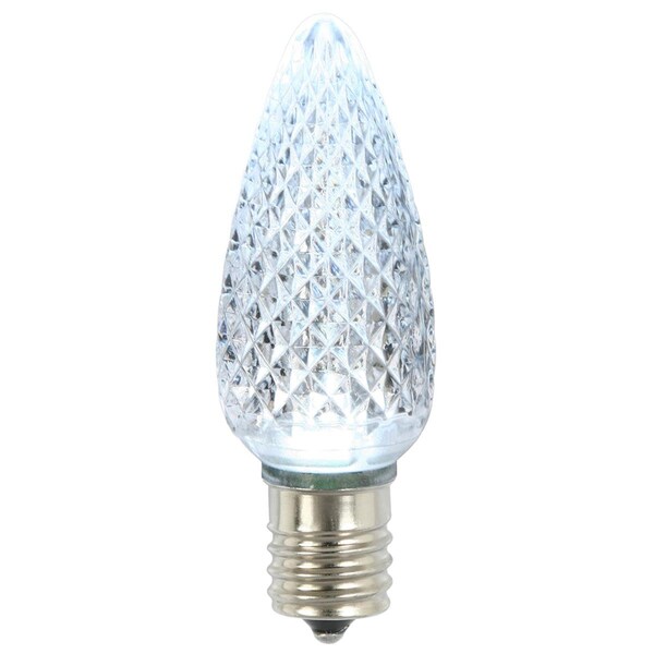 Vickerman C9 Faceted LED Cool White Twinkle Replacement Bulb 25 per Bag - XLEDC95T-25