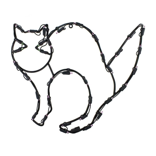 Queens Of Christmas 20 in. LED Cat Outdoor Window Display Light Decor - S-HWN-LED-35LCAT-18
