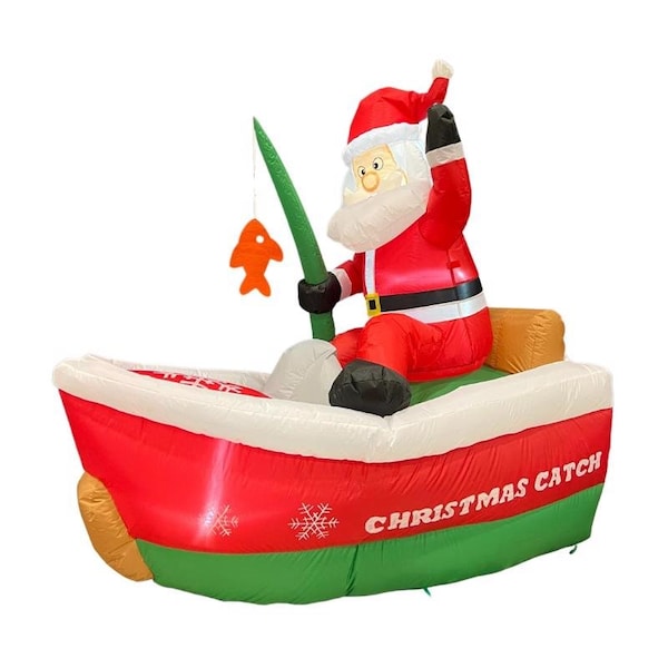 Celebrations Celebrations Fishing Santa 5 ft. Inflatable - MY-22C653