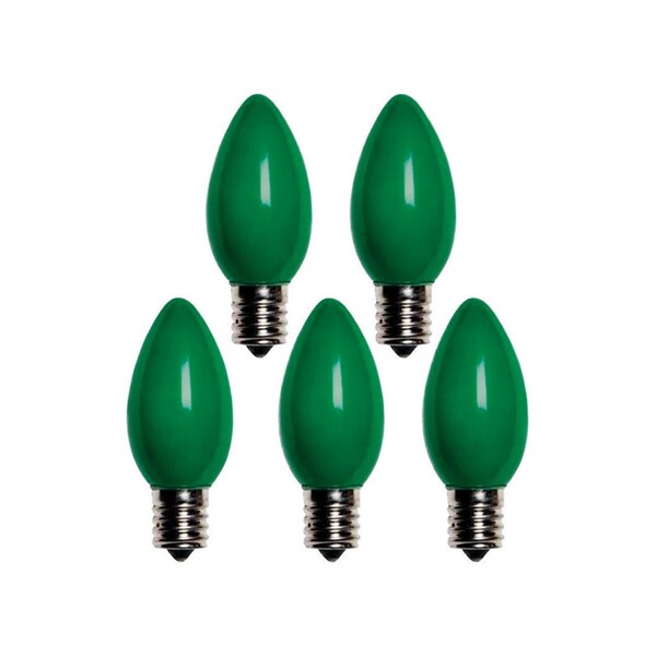 Holiday Bright Lights C9 Christmas Light BulbsGreen1 in. 25 Lights - 9760943