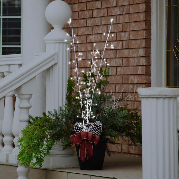 Celebrations Celebrations LED Pure White Lighted Branches 38 in. Yard Decor - MICBWTWIG38PWA