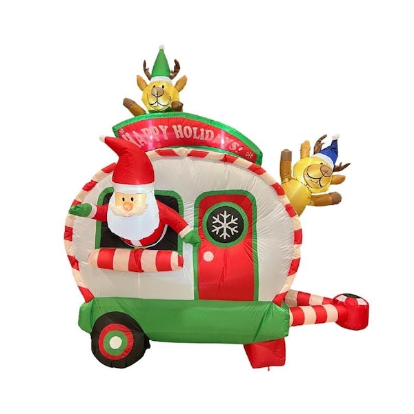 Celebrations Celebrations Holiday Camper w/ Santa 7.5 ft. Inflatable - MY-22C757