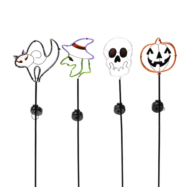 Alpine Alpine Assorted Metal 23.3 in. H Halloween Solar Garden Stake - RGG360A