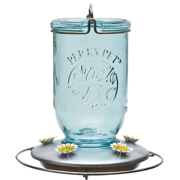 Perky-Pet Perky-Pet Hummingbird 32 oz Glass/Metal Mason Jar Nectar Feeder 5 ports - 785