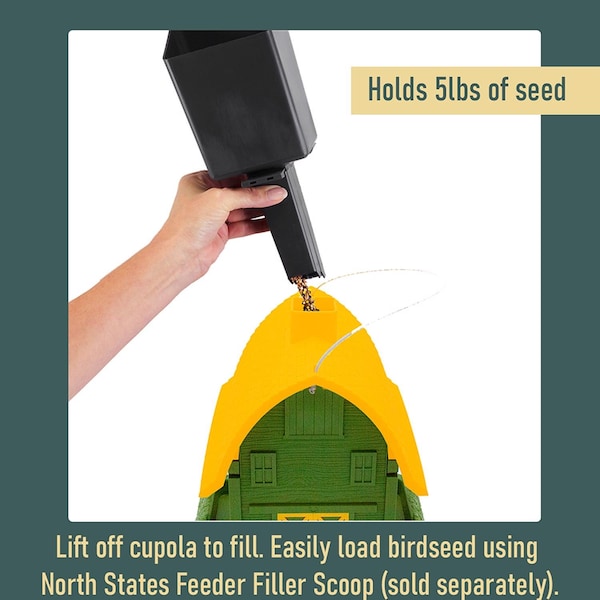North States Industries North States Wild Bird 5 lb Plastic Hopper Bird Feeder 4 ports - 9096