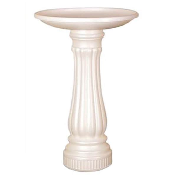 Union Products Union Products 61010 Round Resin Bird Bath; White - 176068