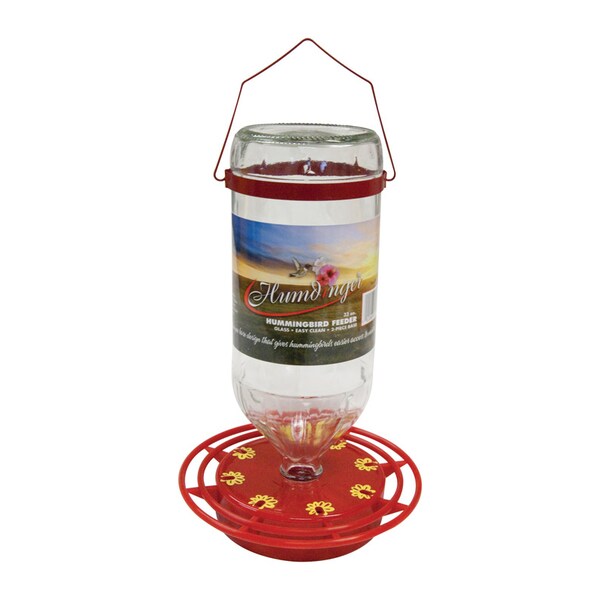 Humdinger Humdinger Hummingbird 32 oz Glass Bottle Nectar Feeder 8 ports - 105