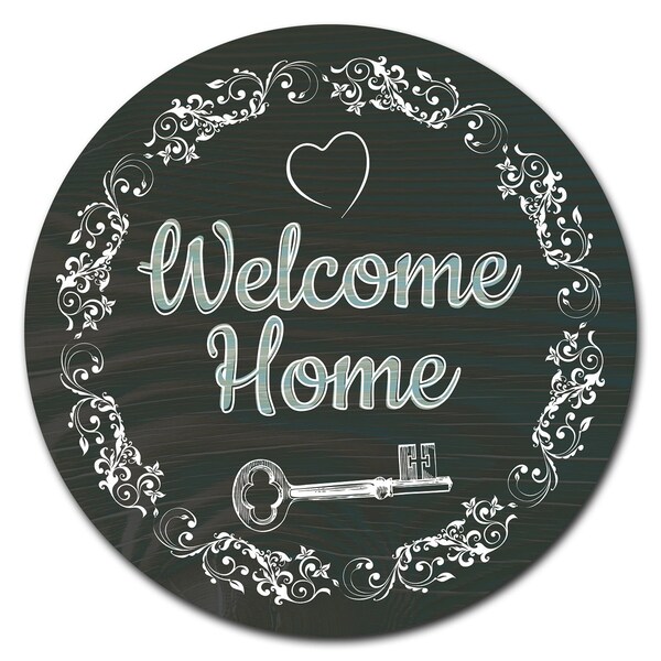 Signmission Corrugated Plastic Sign With Stakes 16in Circular-Welcome Foolish Mortals - C-16-CIR-WS-WELCOME HOME