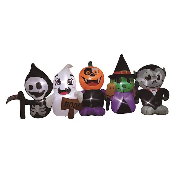 Celebrations Celebrations 4 ft. Prelit Happy Halloween Characters Inflatable - CHH21372-240