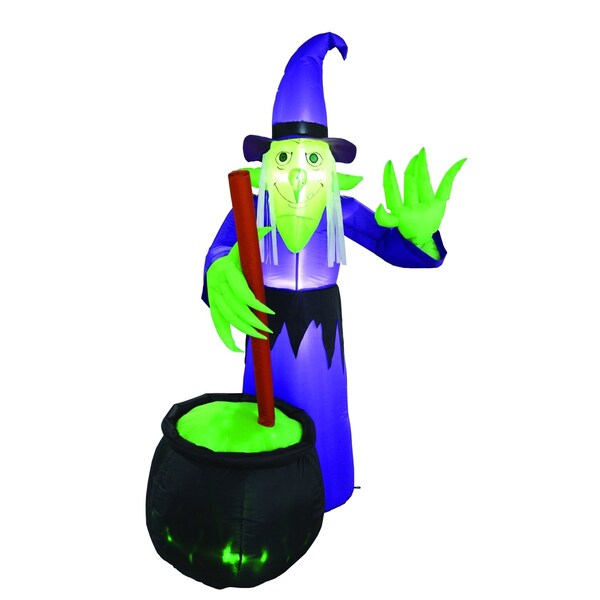 Celebrations Celebrations Four Season 6 ft. Prelit Witch With Cauldron Inflatable - MY-20W632