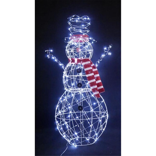 Goldengifts 48 in. LED Lighted Snowman Yard Decor Cool White - GO3309360