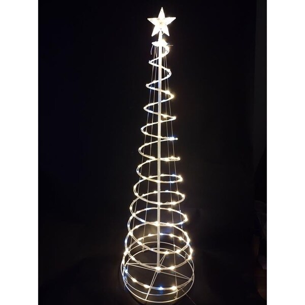 Celebrations Celebrations LED Spiral Cone with Star 6 ft. Yard Decor - 203905