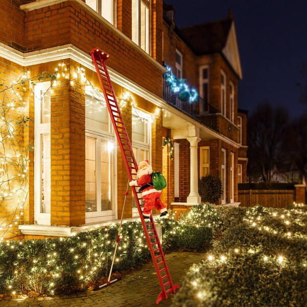 Mr. Christmas Mr. Christmas LED Multi Climbing Santa 10 ft. Yard Decor - 68065AC