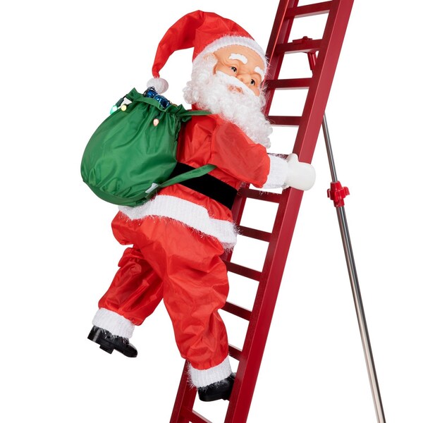 Mr. Christmas Mr. Christmas LED Multi Climbing Santa 10 ft. Yard Decor - 68065AC