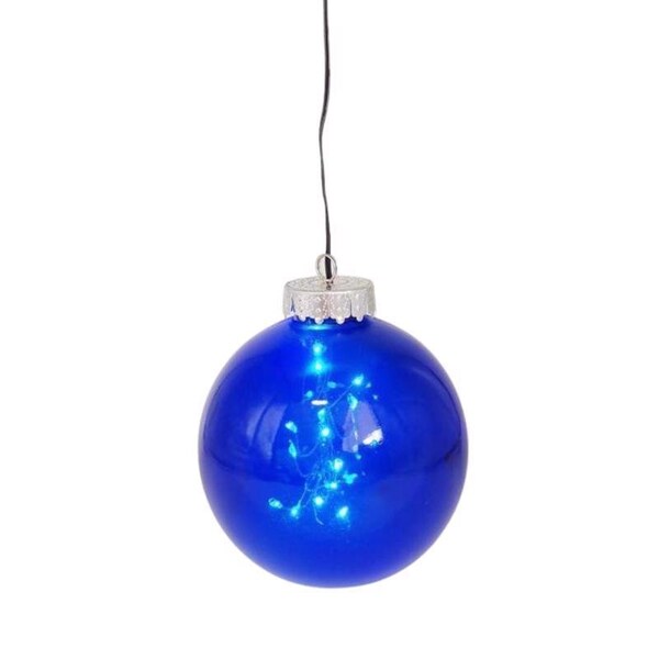 Celebrations Celebrations Blue LED Blue Ornament 5 in. Hanging Decor - 25060-71