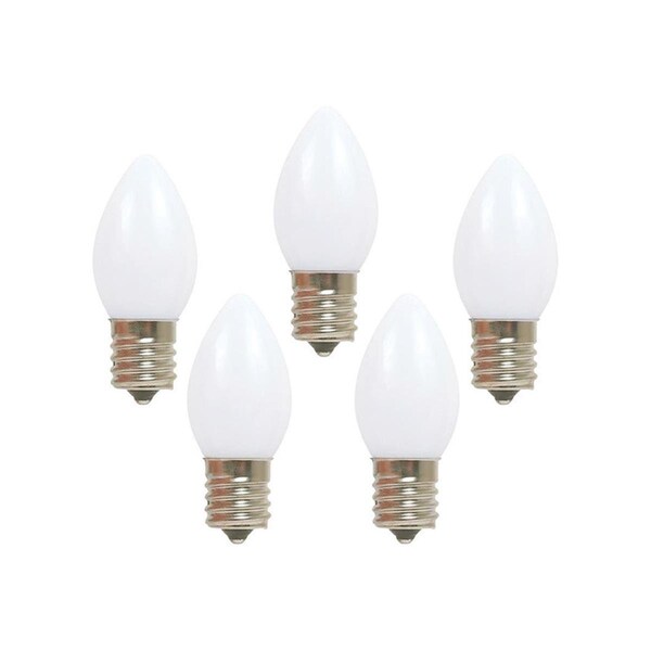 Holiday Bright Lights C7 Christmas Light BulbsWhite1 in. 25 Lights - 9760885