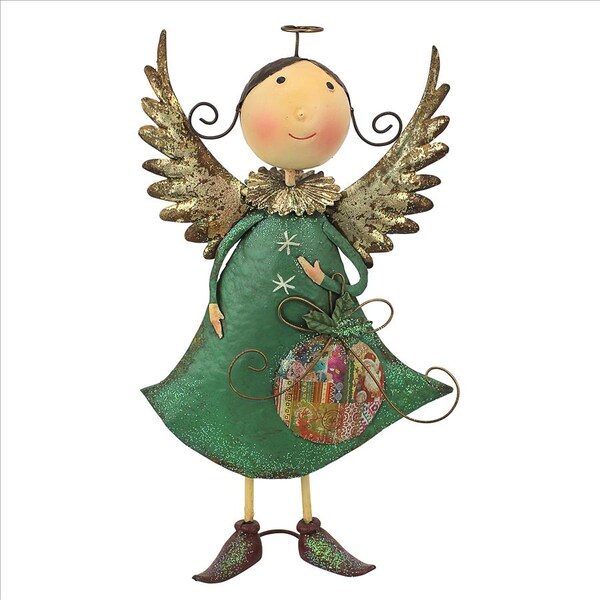 Design Toscano Holiday Helper Metal Angel Statue Collection: Blanche - FU78829