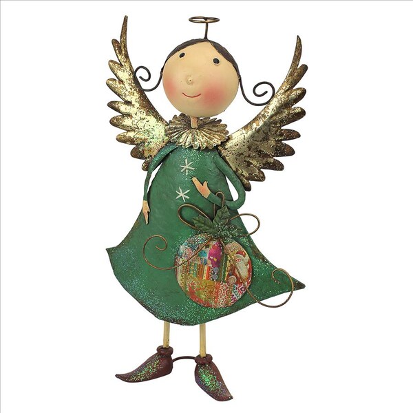 Design Toscano Holiday Helper Metal Angel Statue Collection: Blanche - FU78829