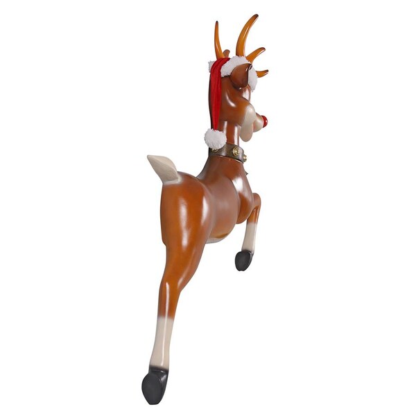 Design Toscano Santa's Red-Nosed Christmas Reindeer Wall Sculpture - NE170109