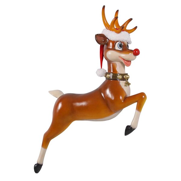 Design Toscano Santa's Red-Nosed Christmas Reindeer Wall Sculpture - NE170109