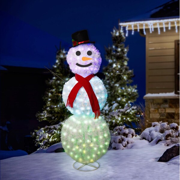 Celebrations Celebrations LED Multi RGB Dancing Snowman 5 ft. Yard Decor - DSM5RGBA
