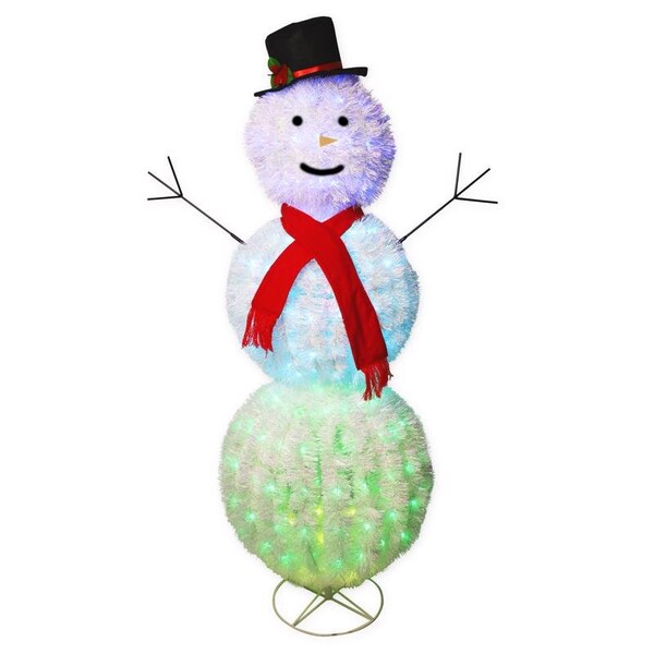 Celebrations Celebrations LED Multi RGB Dancing Snowman 5 ft. Yard Decor - DSM5RGBA