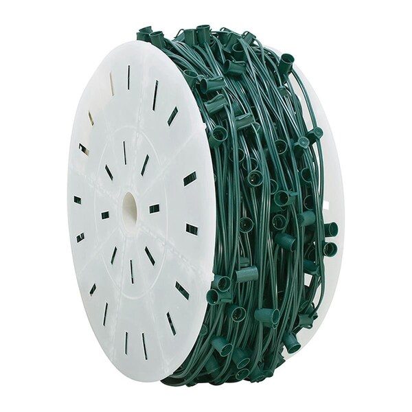 Holiday Bright Lights LED C9 Socket Light Cord on ReelGreen 500 ft. - 9610569