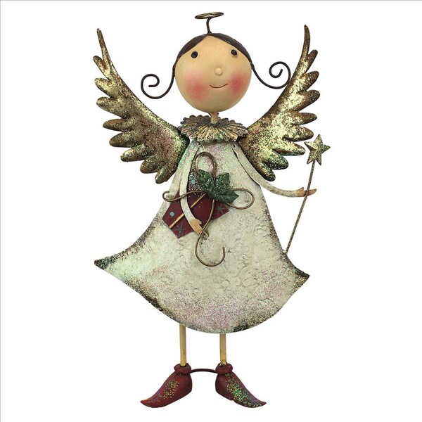 Design Toscano Holiday Helper Metal Angel Statue Collection: Clara - FU78828