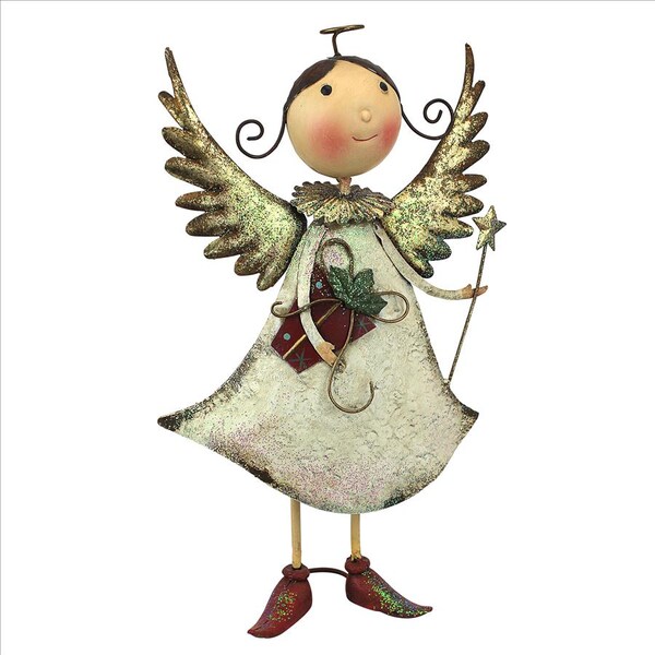 Design Toscano Holiday Helper Metal Angel Statue Collection: Clara - FU78828