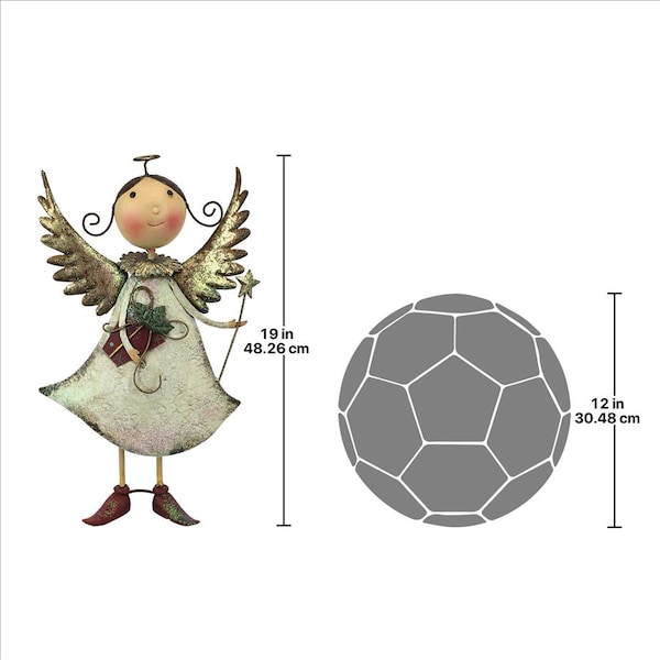 Design Toscano Holiday Helper Metal Angel Statue Collection: Clara - FU78828